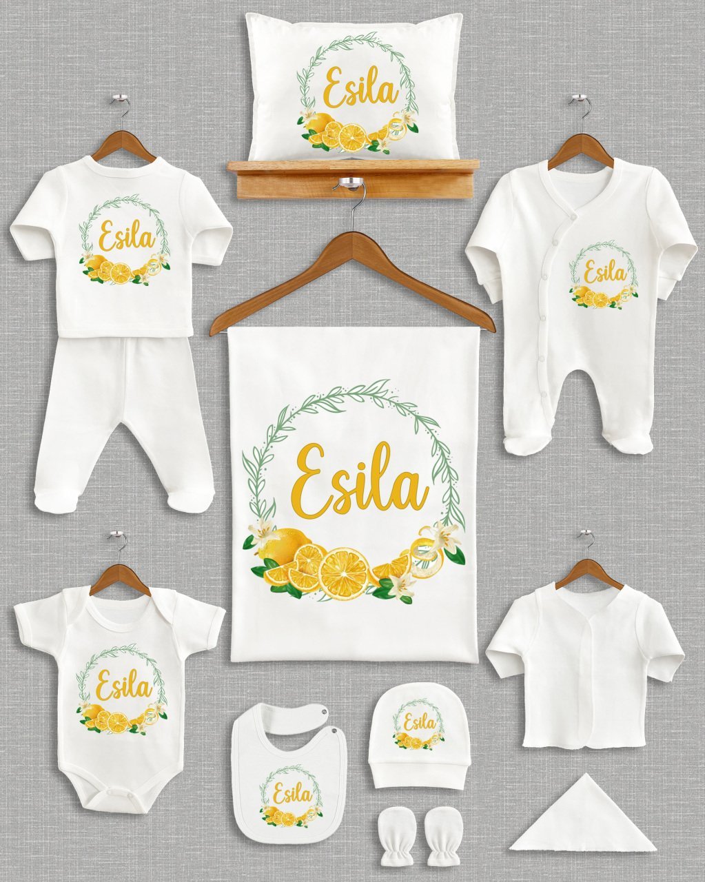 Limon Çelenk Tasarımı 11'li Organik Hastane Çıkışı