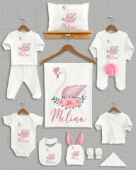 Kuğu Tasarımı Ponponlu Tavşan Kulaklı 11'li Organik Hastane Çıkışı