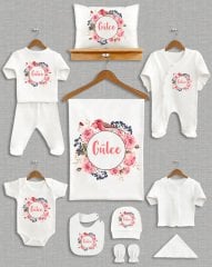 Renkli Çiçek Kuş Tasarımı 11'li Organik Hastane Çıkışı