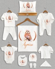 Pastel Baykuş Tasarımı 11'li Organik Hastane Çıkışı