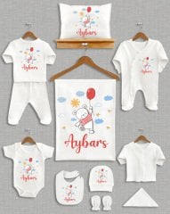 Balon Tutan Ayıcık Tasarımı 11'li Organik Hastane Çıkışı