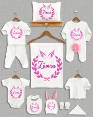 Kanatlı Çelenk Tasarımı Ponponlu Tavşan Kulaklı 11'li Organik Hastane Çıkışı