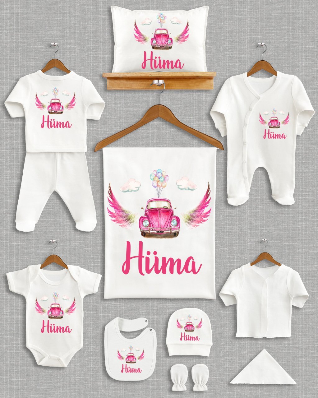 Pembe Kanatlı Vosvos Tasarımı 11'li Organik Hastane Çıkışı