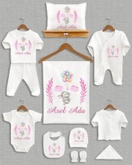 Renkli Balon Tutan Fil Tasarımı 11'li Organik Hastane Çıkışı