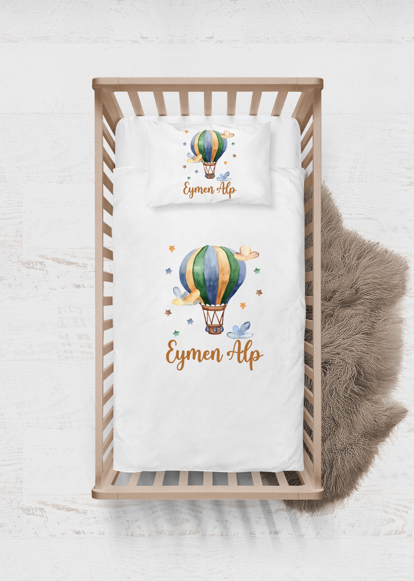 Renkli Uçan Balon Tasarımı Nevresim Takımı