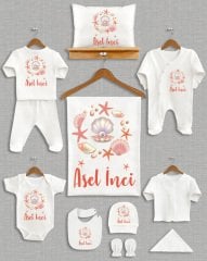 Deniz Kabuğu ve İnci Temalı 11'li Organik Hastane Çıkışı