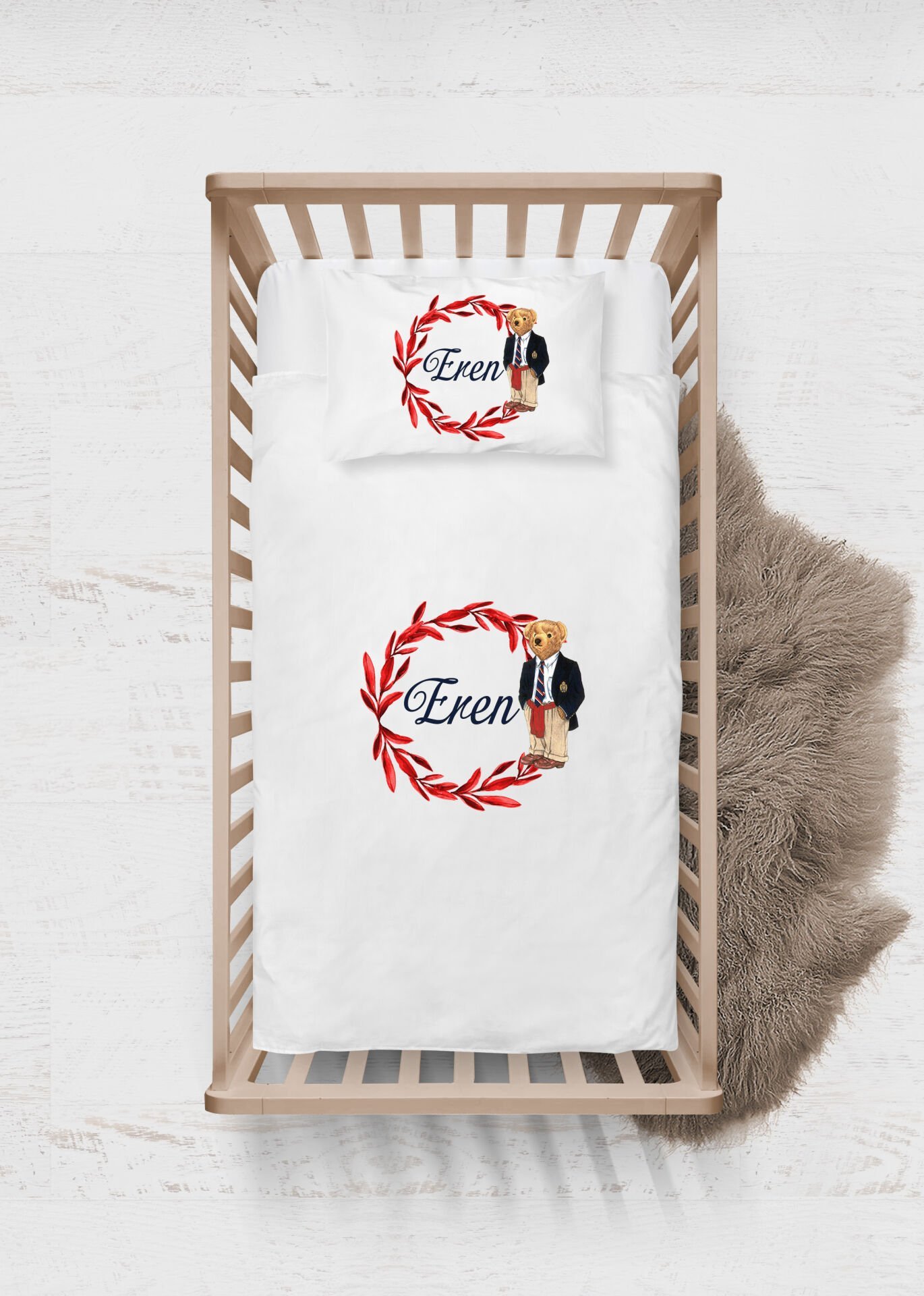 Cute Bear Desing Nevresim Takımı