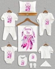 Pembe Rüya Yakalayıcı Tasarım 11'li Organik Hastane Çıkışı