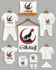 Ay Yıldızlı Kurt Tasarımı 11'li Organik Hastane Çıkışı