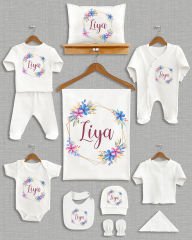 Renkli Çiçek Tasarımı 11'li Organik  Hastane Çıkışı