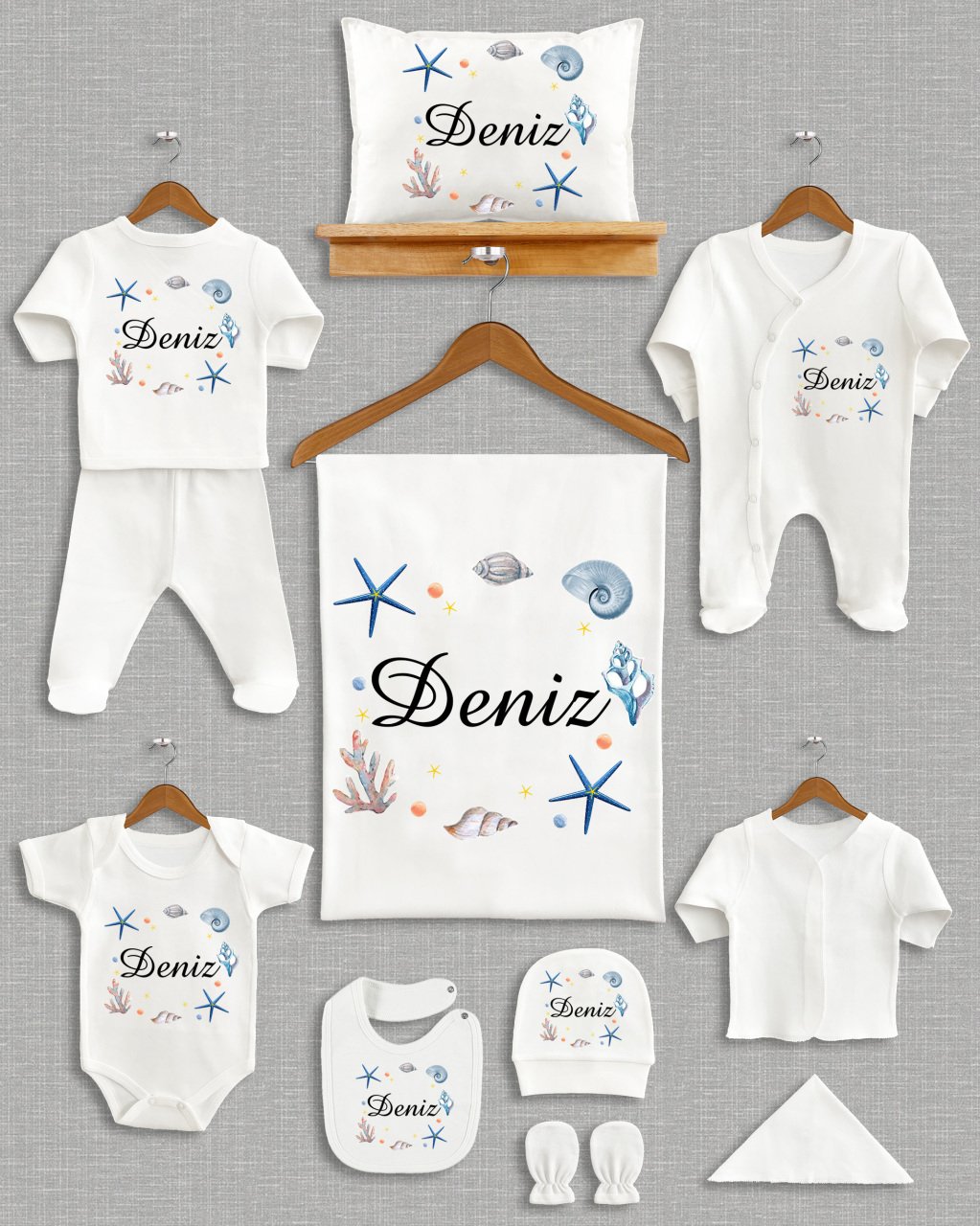 Deniz Yıldızı Temalı 11'li Organik Hastane Çıkışı