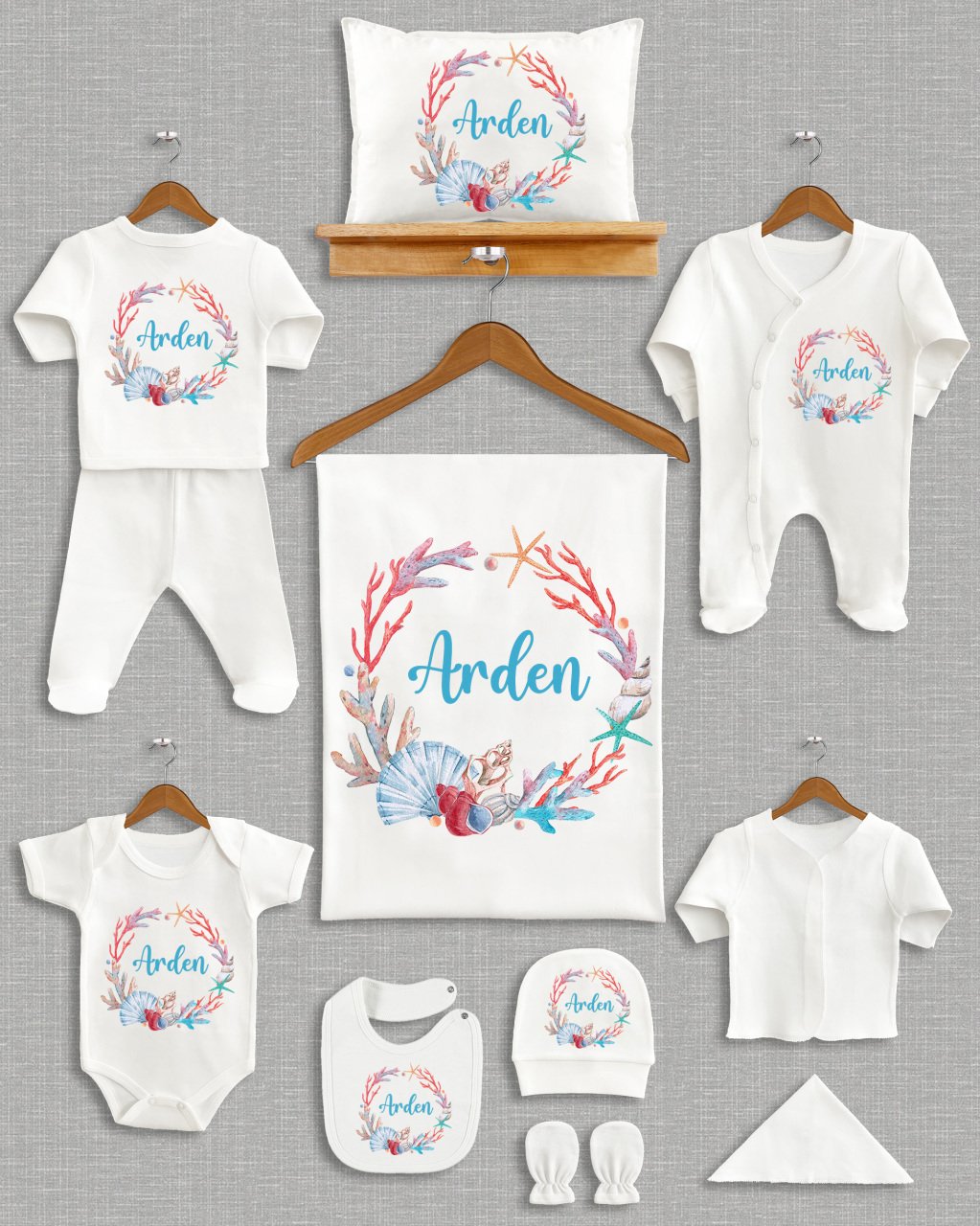 Deniz Kabuğu Tasarımı 11'li Organik Hastane Çıkışı