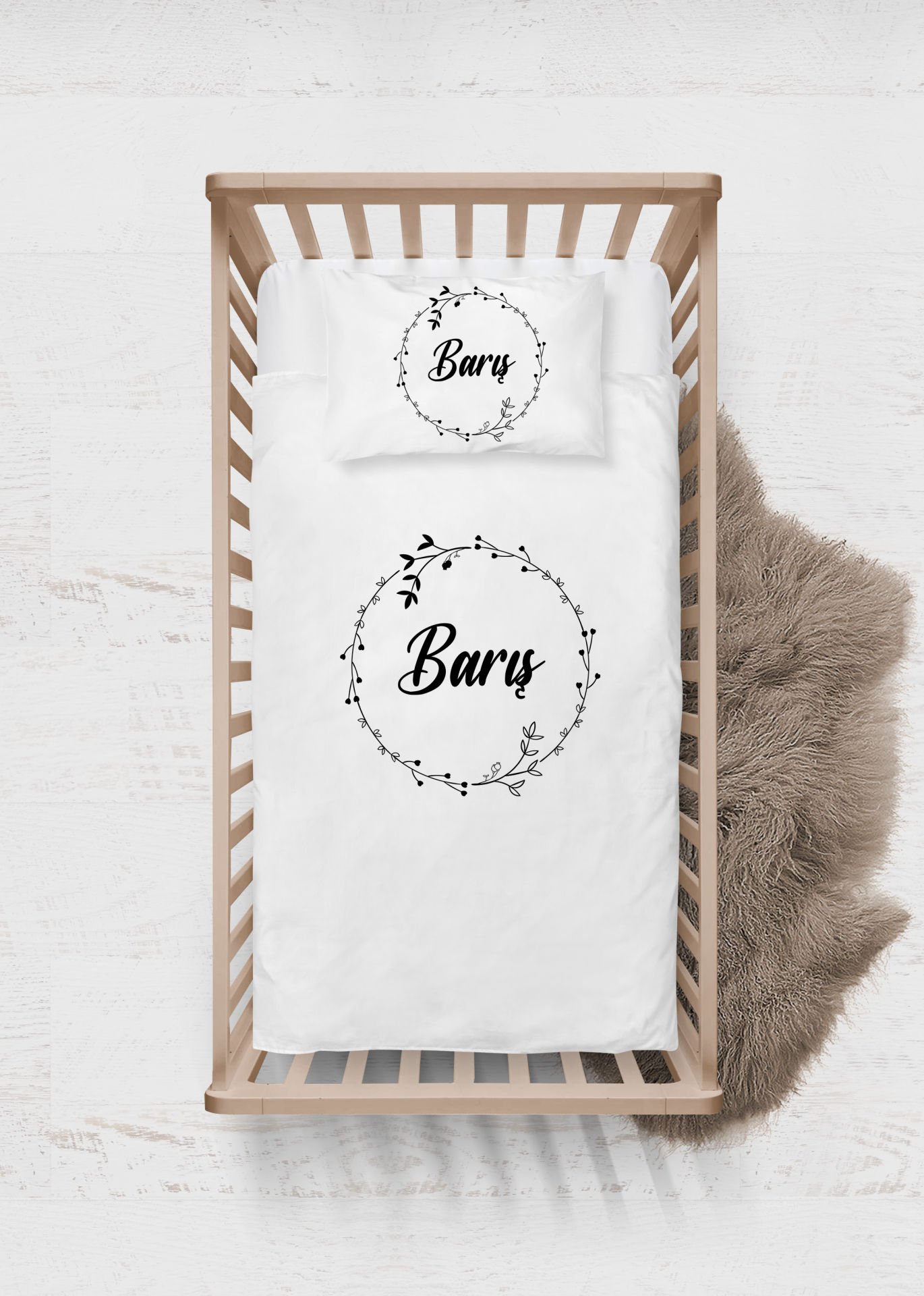 Çelenk Tasarımı Nevresim Takımı