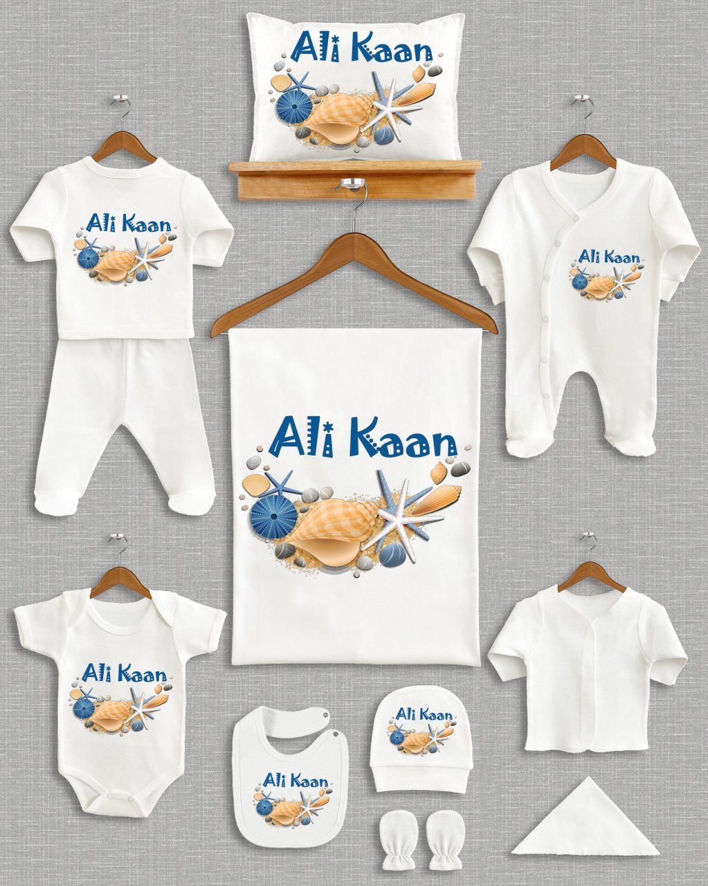 Deniz Kabuğu Tasarımı 11'li Organik Hastane Çıkışı