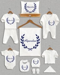 Lacivert Çelenk Tasarımı 11'li Organik Hastane Çıkışı