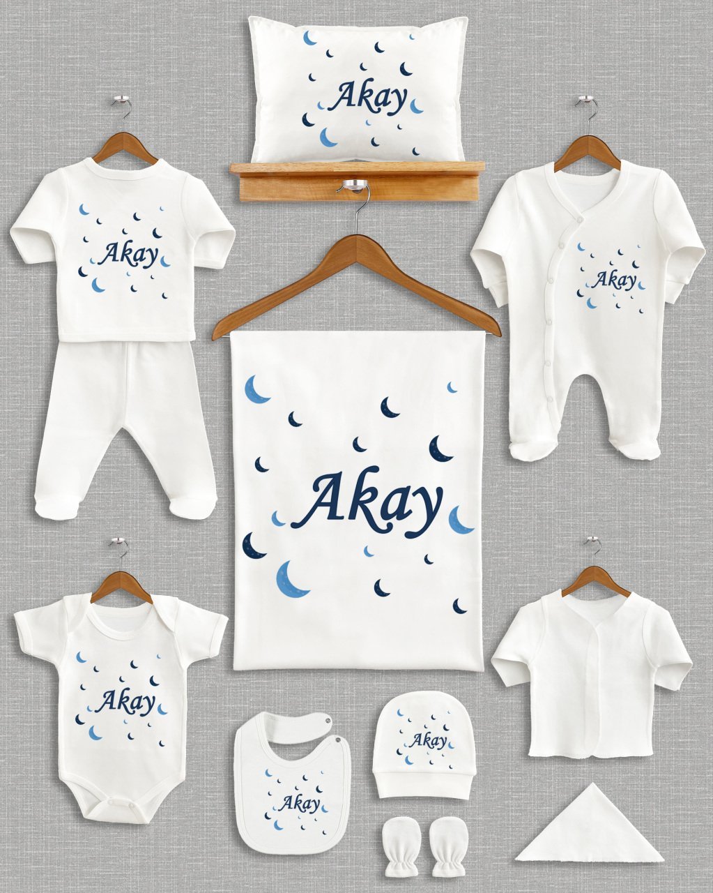 Ay Tasarımlı 11'li Organik Hastane Çıkışı