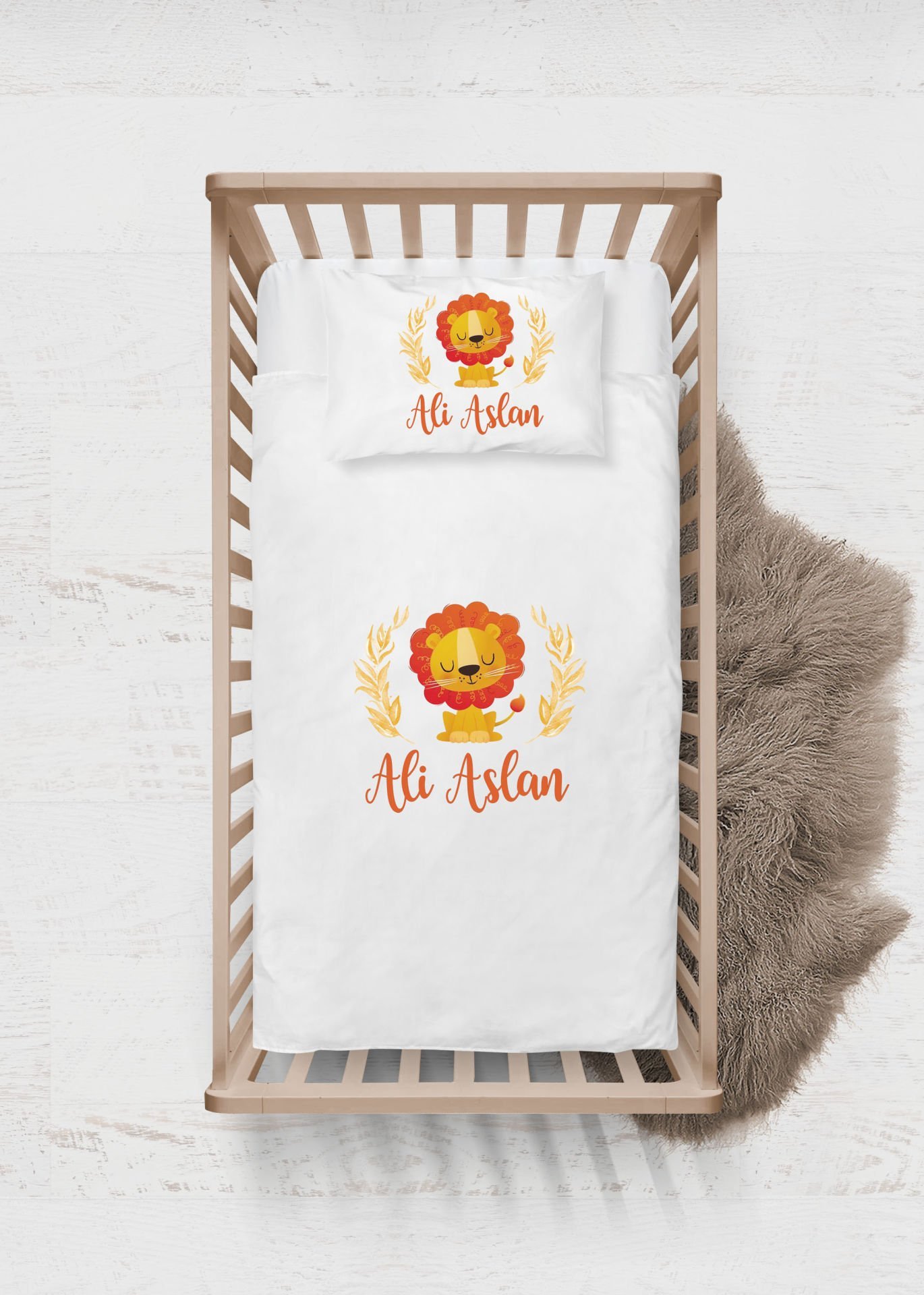 Sevimli Aslan Tasarımı Nevresim Takımı