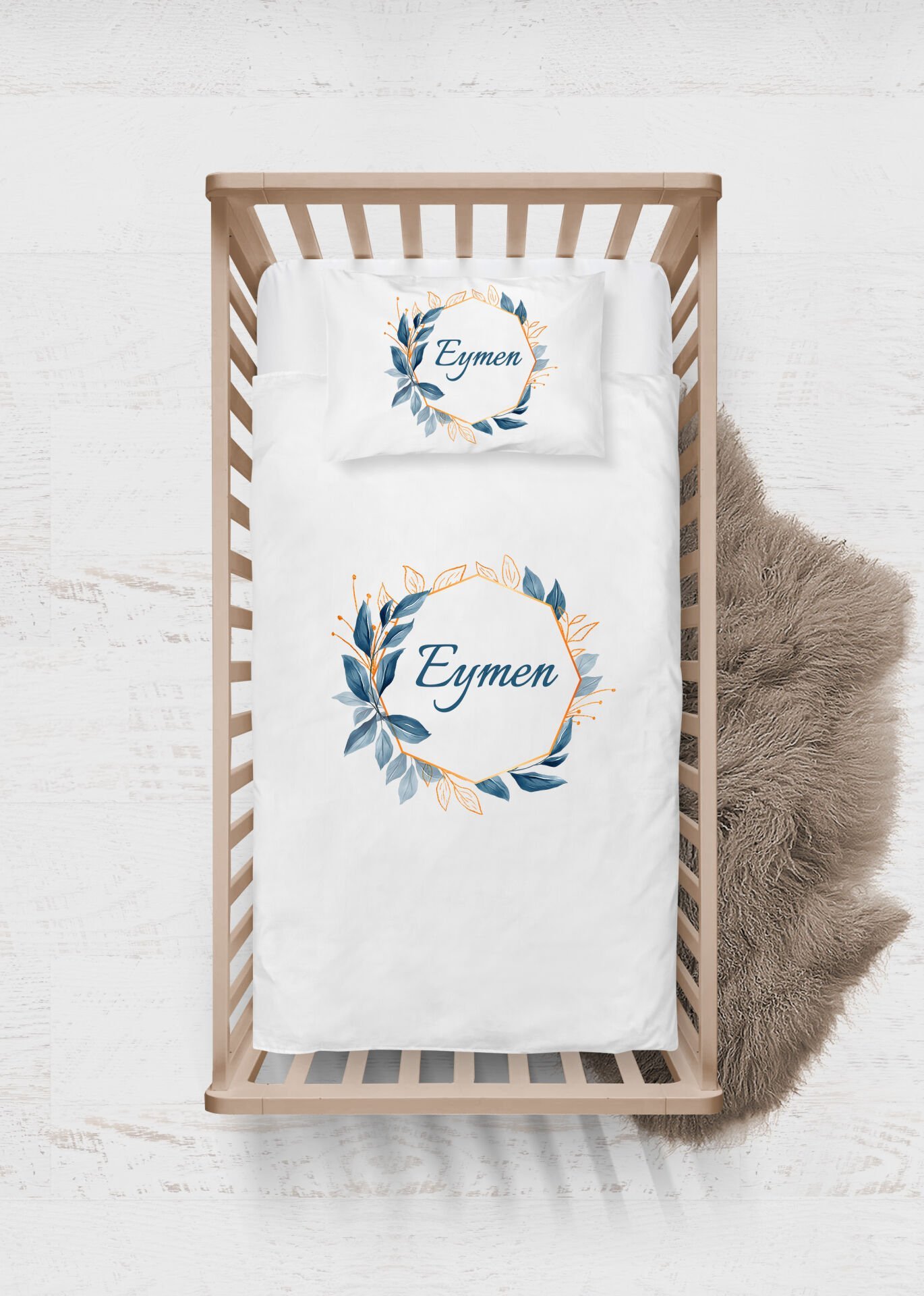 Yaprak Çelenk Tasarımı Nevresim Takımı