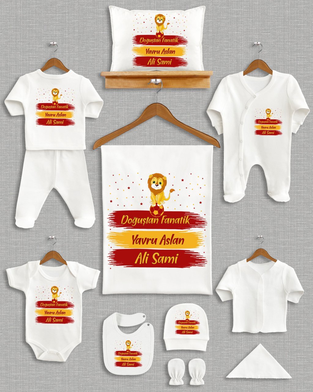 Doğuştan Fanatik Yavru Aslan Modeli 11'li Organik  Hastane Çıkışı