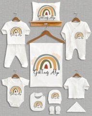 Renkli Gökkuşağı Tasarımı 11'li Organik  Hastane Çıkışı