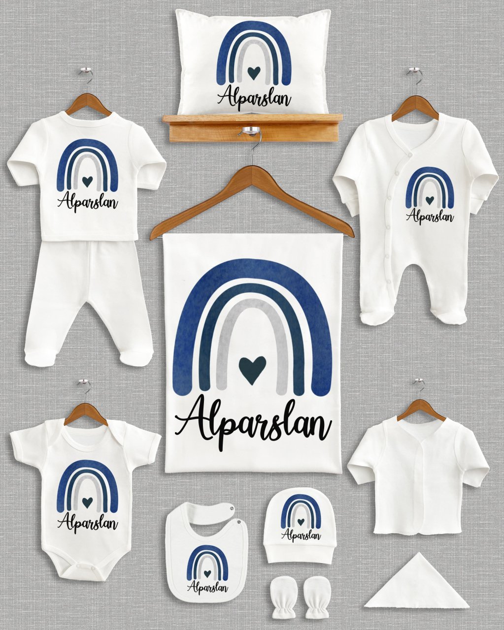 Gökkuşağı Tasarımı 11'li Organik  Hastane Çıkışı