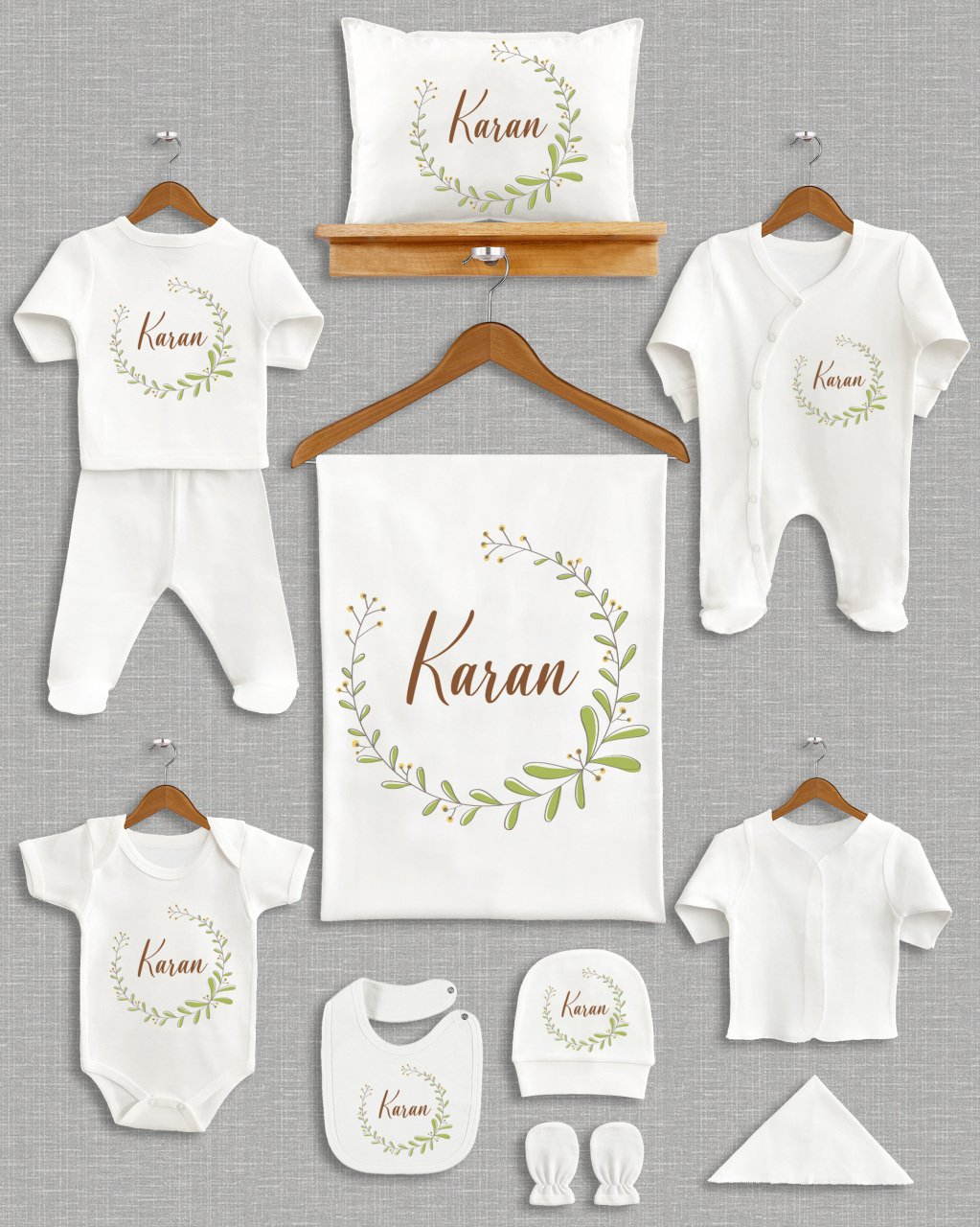 Yeşil Çelenkli 11'li Organik  Hastane Çıkışı