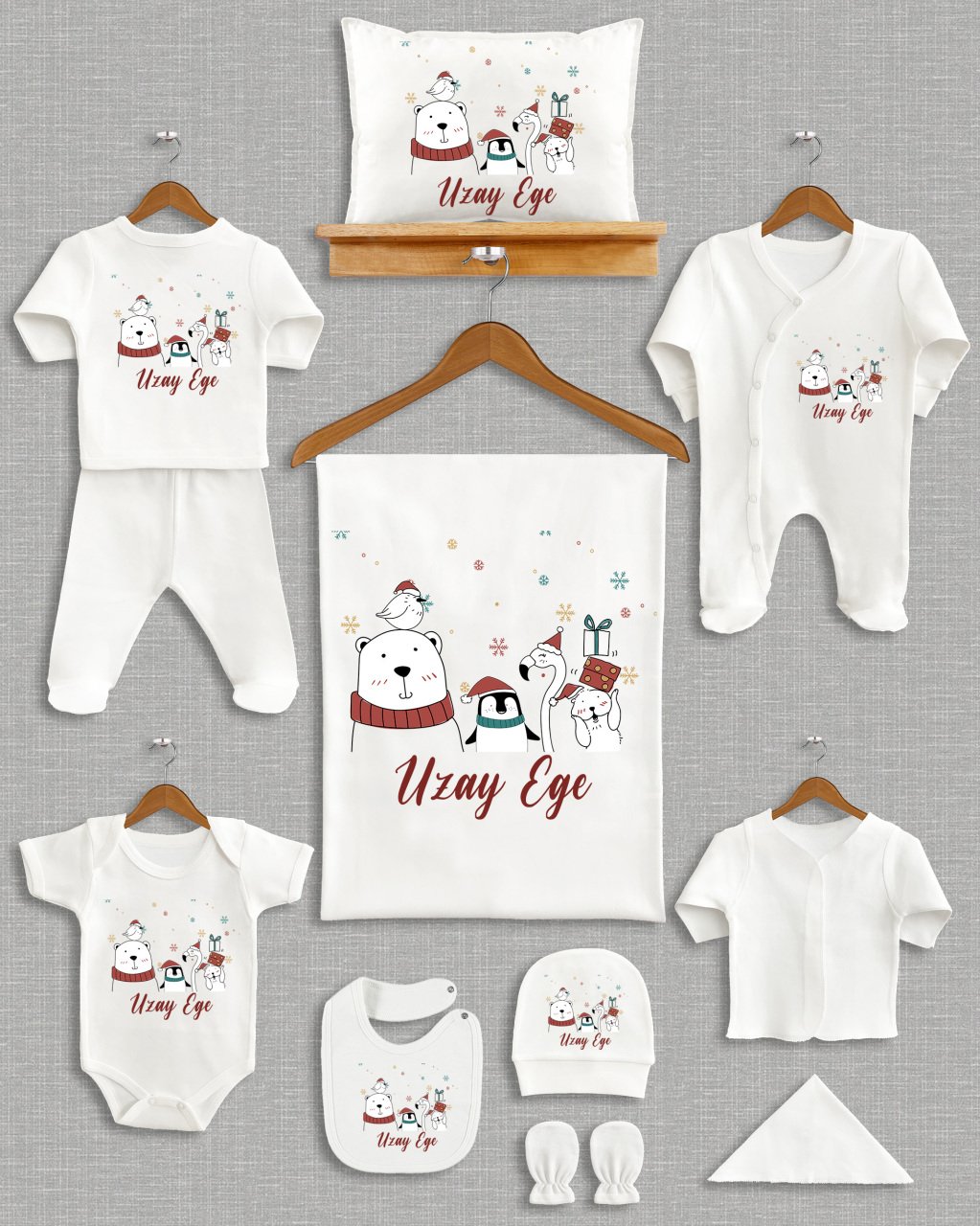 Yılbaşı Temalı 11'li Organik  Hastane Çıkışı