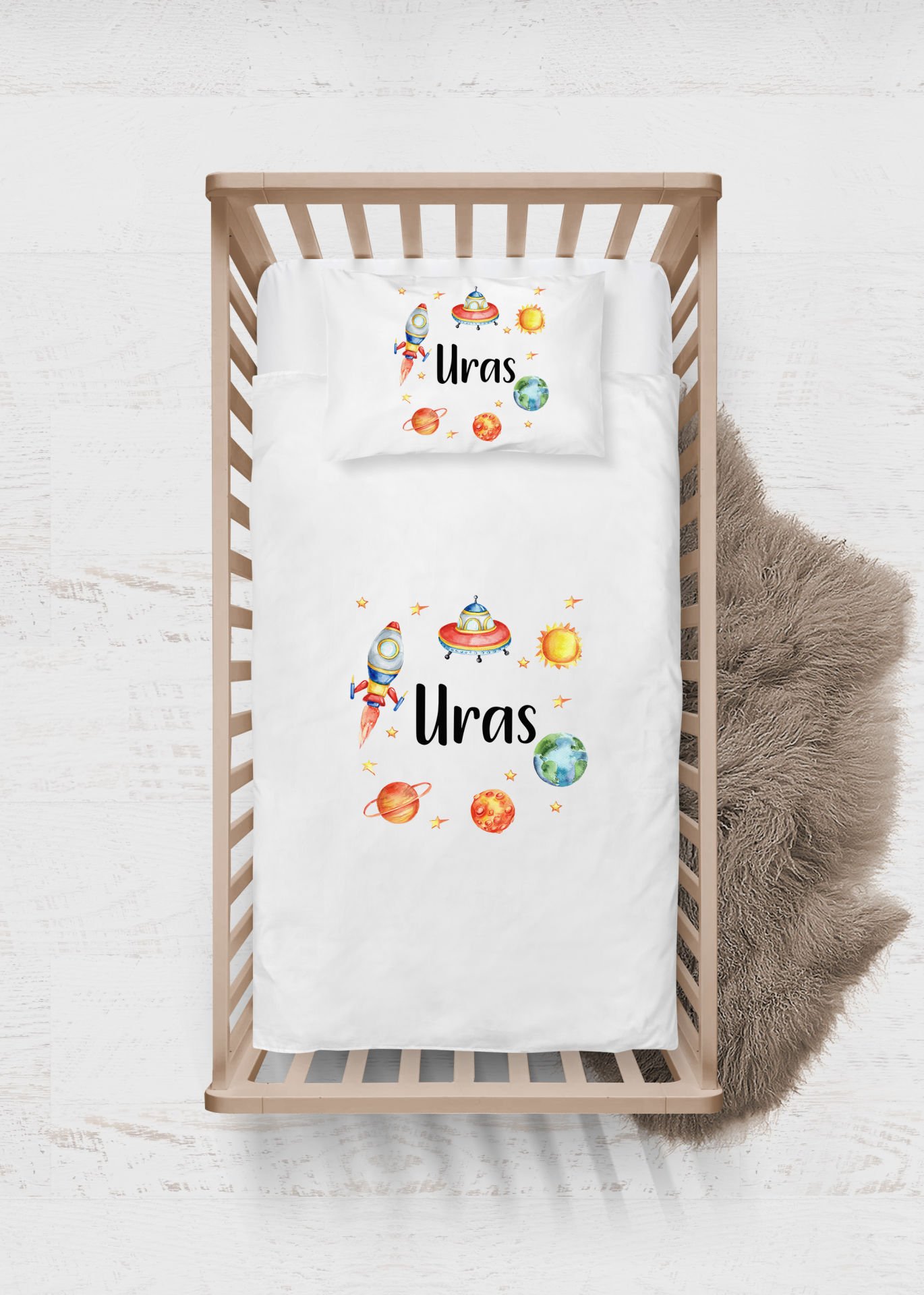 Uzay Tasarımı Nevresim Takımı