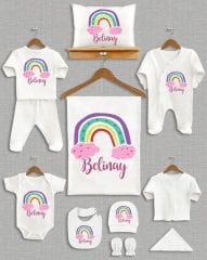 Renkli Gökkuşağı Modeli 11'li Organik  Hastane Çıkışı