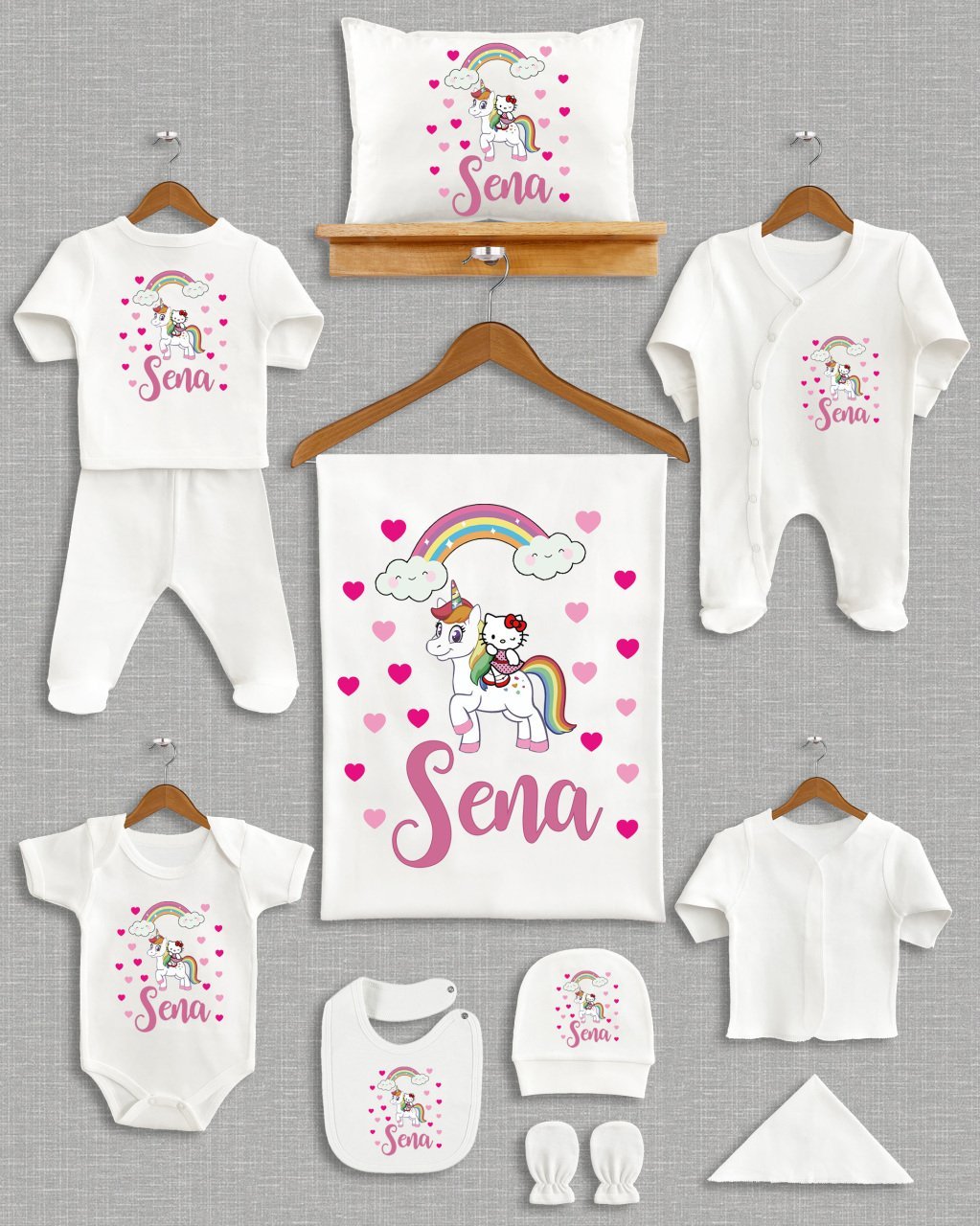 Unicorn Rainbow Modeli 11'li Organik  Hastane Çıkışı