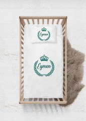 Taçlı Çelenk Tasarımı Nevresim Takımı