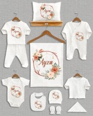 Kahve Çiçekli 11'li Organik  Hastane Çıkışı