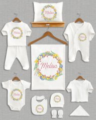 Sarı Çiçekli 11'li Organik  Hastane Çıkışı