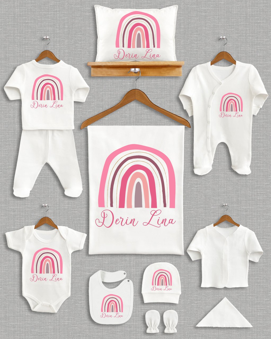 Pembe Gökkuşağı 11'li Organik  Hastane Çıkışı