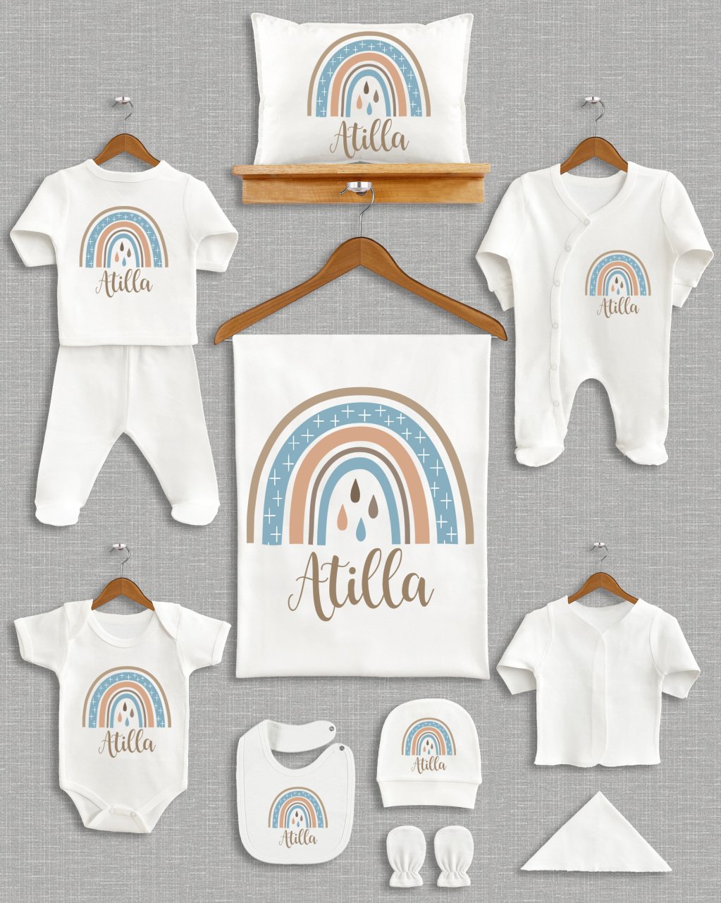 Mavili Gökkuşağı 11'li Organik  Hastane Çıkışı