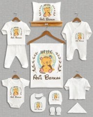 Kahverengi Yapraklı Ayıcıklı 11'li Organik  Hastane Çıkışı