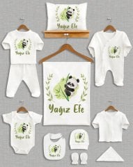 Pandalı Yeşil Yapraklı 11'li Organik  Hastane Çıkışı