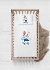 Uçan Balonlu Gökkuşağı Tasarımı Nevresim Takımı