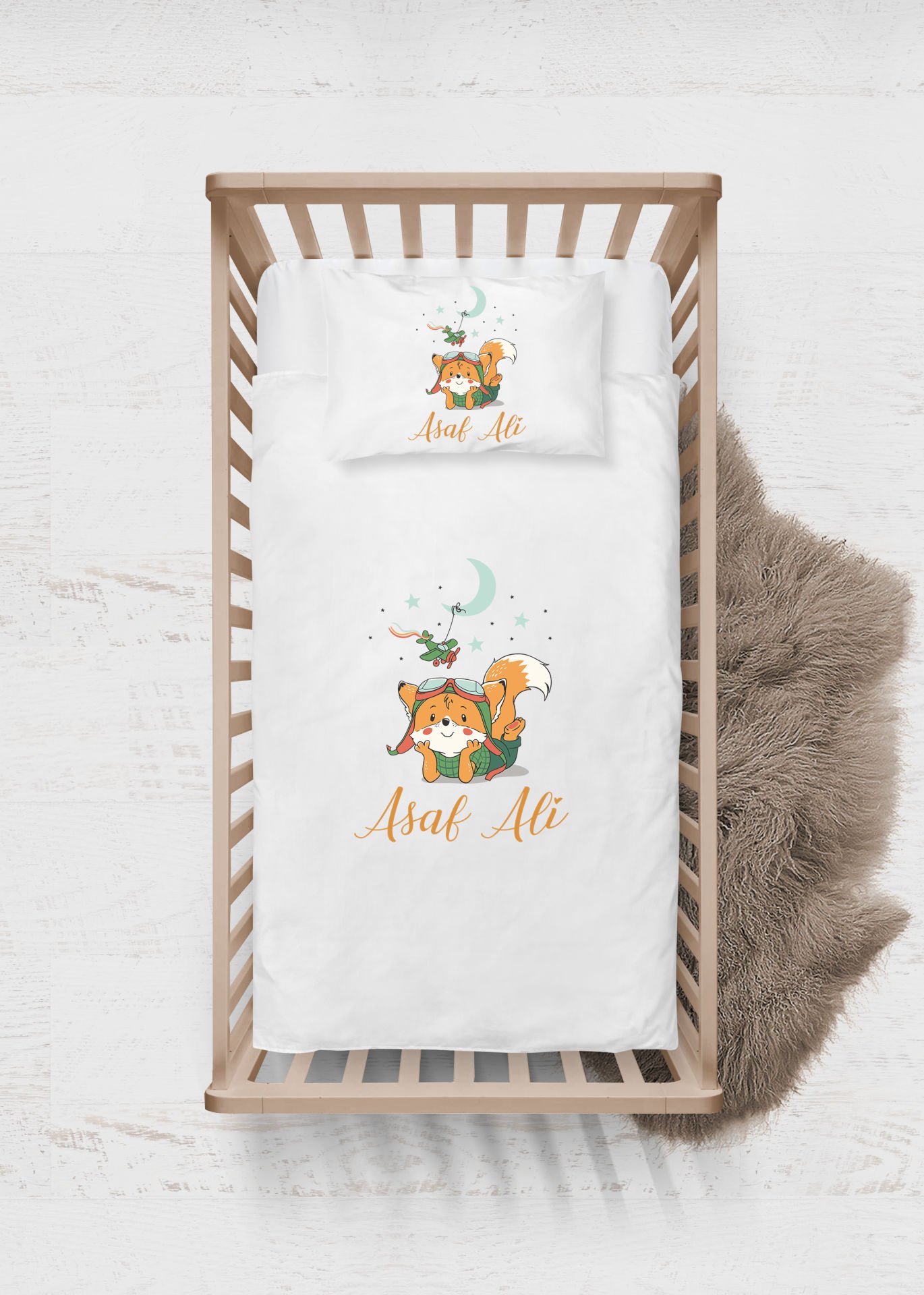 Sevimli Tilki Tasarımı Nevresim Takımı