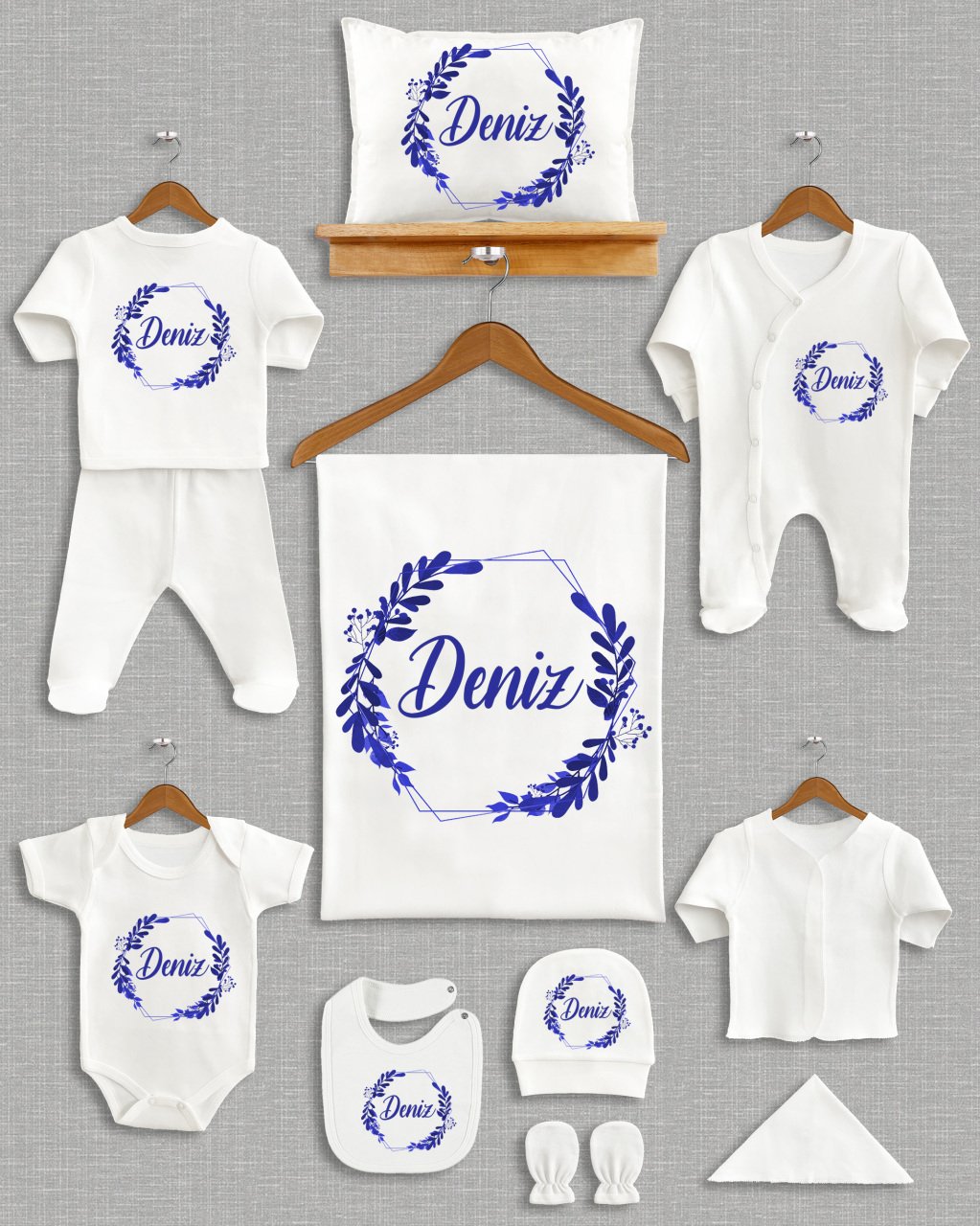 Lacivert Çelenk 11'li Organik  Hastane Çıkışı