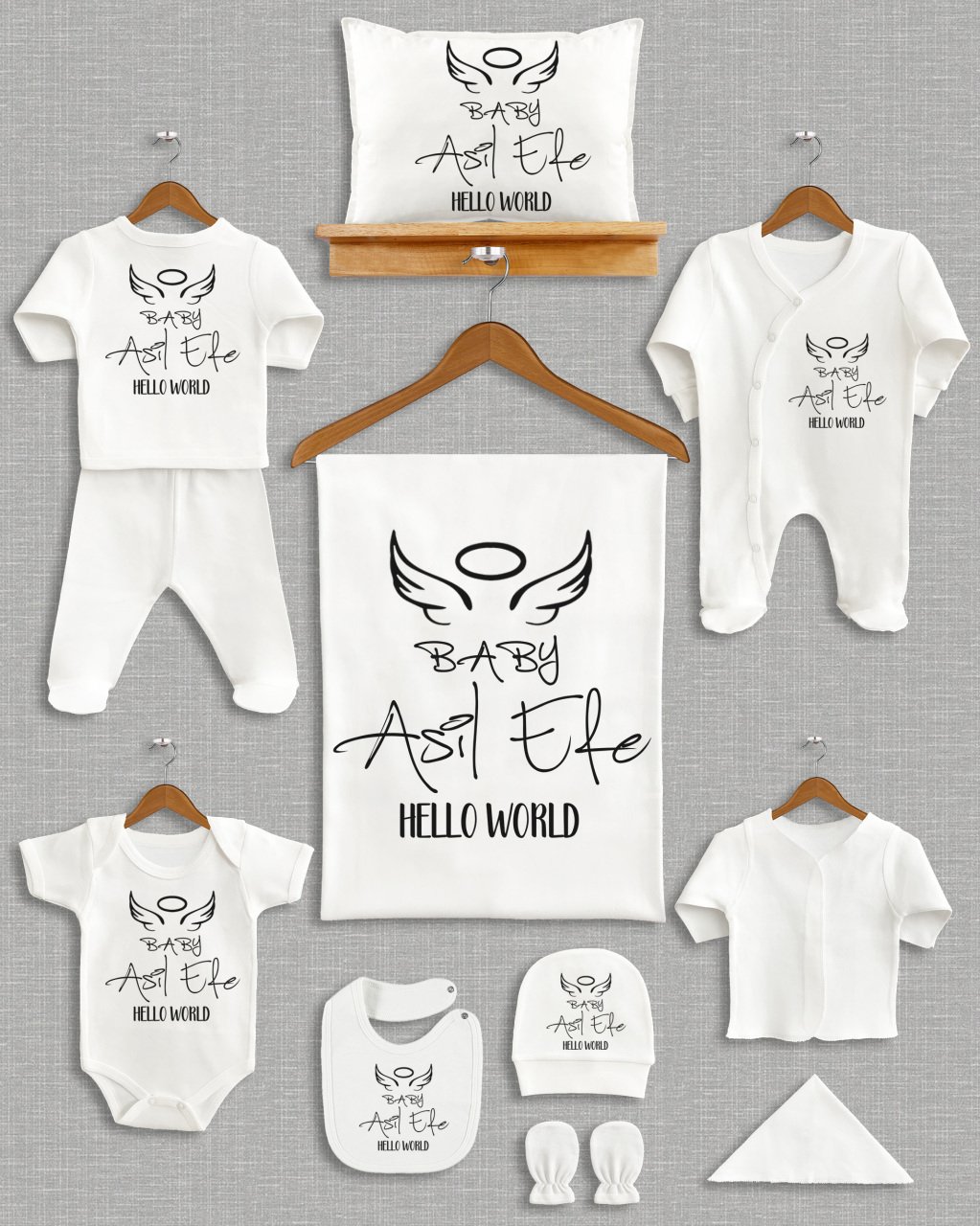 Hello Baby Tasarımı 11'li Organik  Hastane Çıkışı