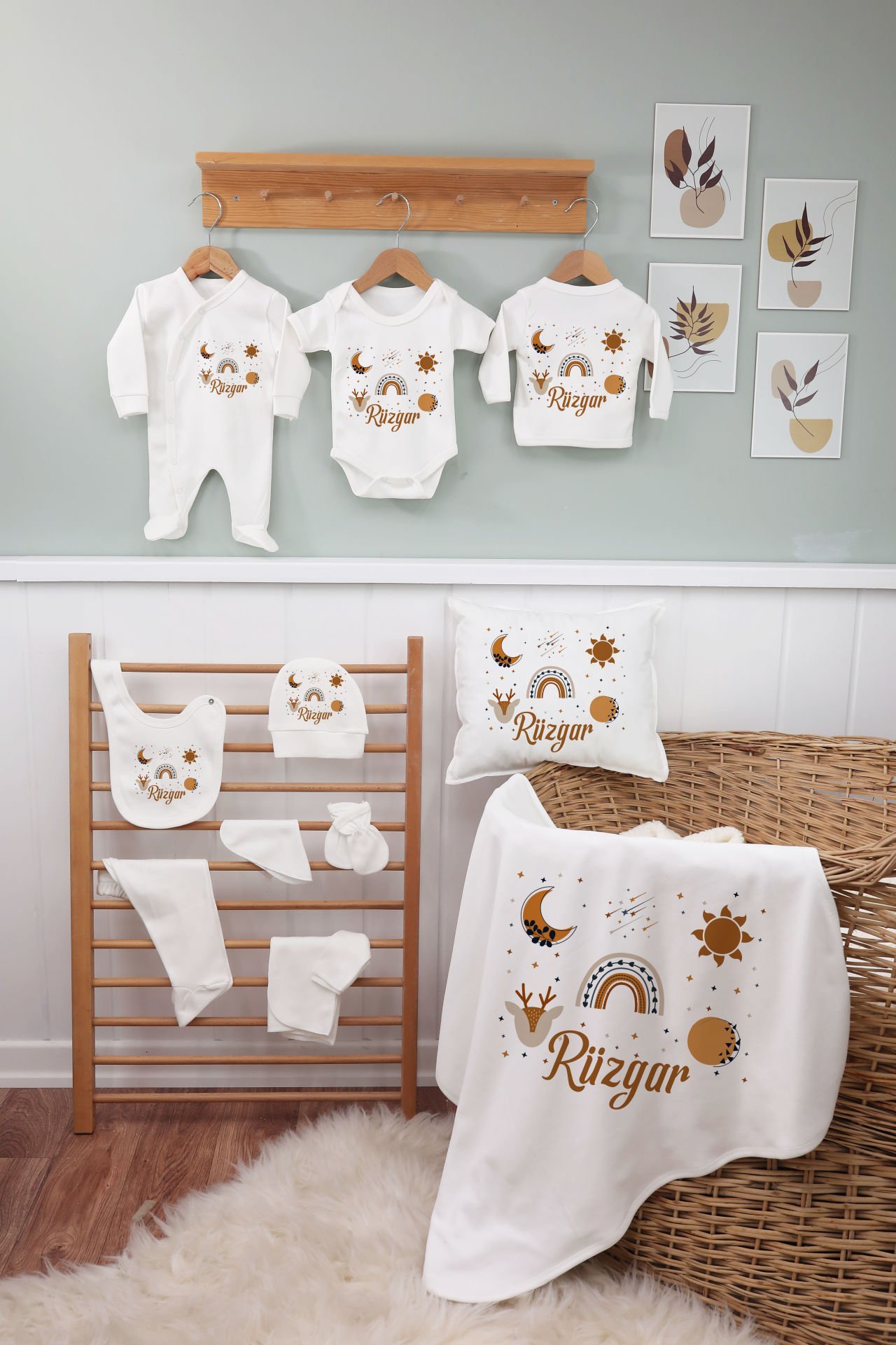 Gökkuşağı Tasarımı 11'li Organik  Hastane Çıkışı