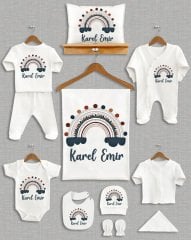 Lacivert Gökkuşağı Tasarımı 11'li Organik Hastane Çıkışı