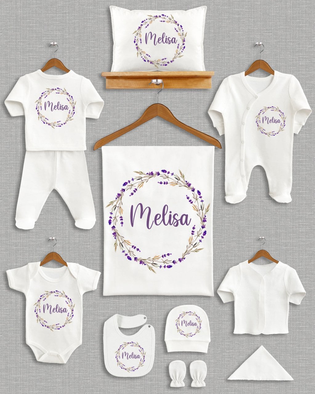 Lavanta Çelenk Tasarımı 11'li Organik Hastane Çıkışı