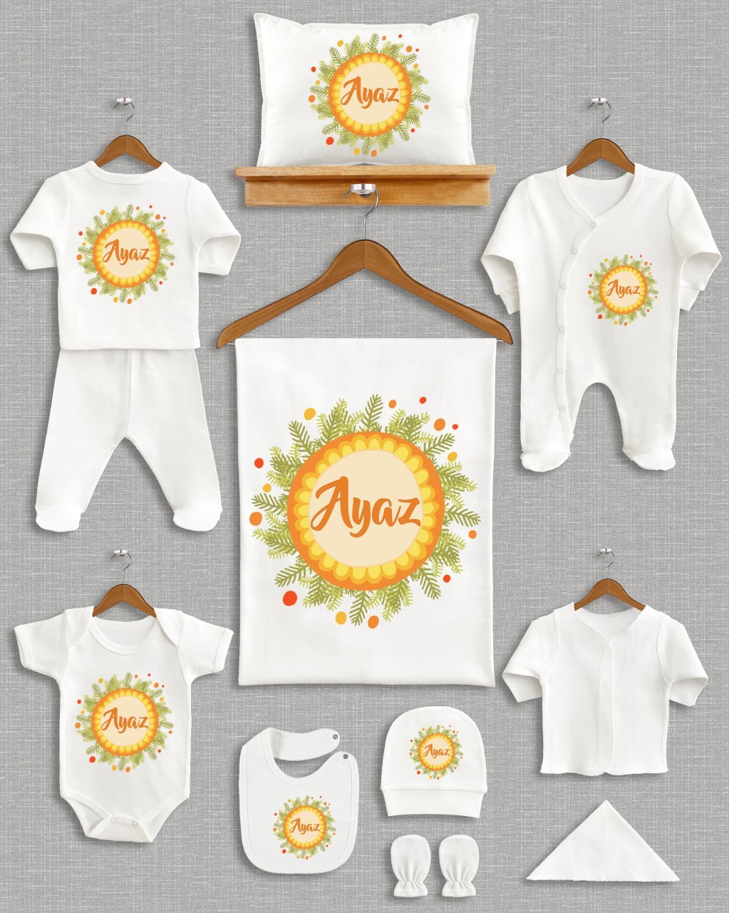 Sonbahar Çelenk Tasarım 11'li Organik  Hastane Çıkışı