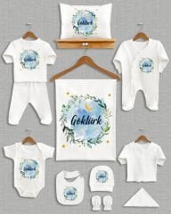 Yaprak Çelenk Tasarımı 11'li Organik İsme Özel Hastane Çıkışı