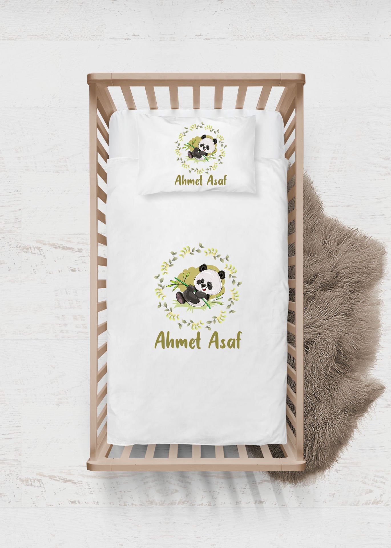 Sevimli Panda Tasarımı Nevresim Takımı