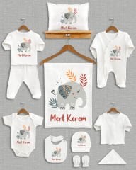 Sevimli Fil Tasarımı 11'li Organik İsme Özel Hastane Çıkışı