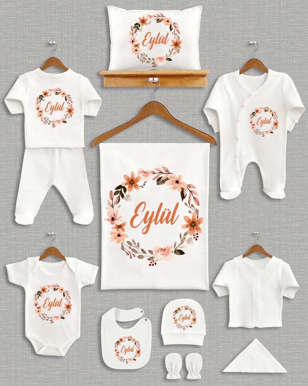 Sonbahar Renkli Çiçek Tasarımı 11'li Organik  Hastane Çıkışı