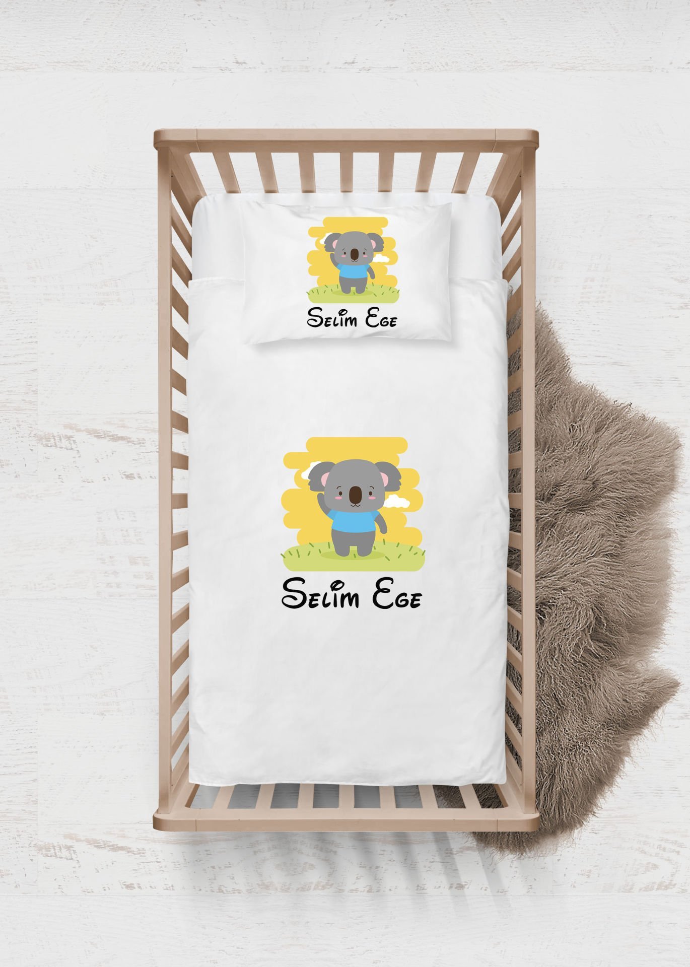 Sevimli Koala Tasarımı Nevresim Takımı